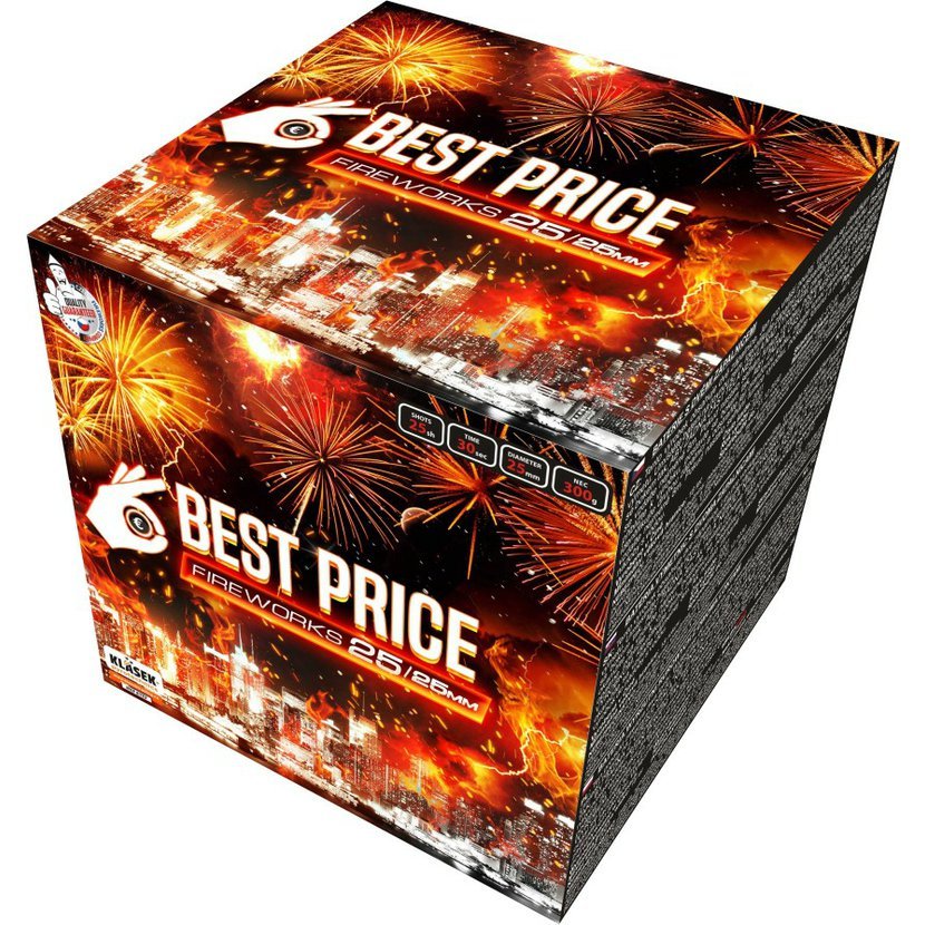 Kompaktný ohňostroj Best Price Wild Fire 25 rán 25 mm