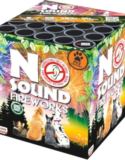 No Sound kompaktný ohňostroj od firmy Klásek. 25 rán v priemere 30 mm